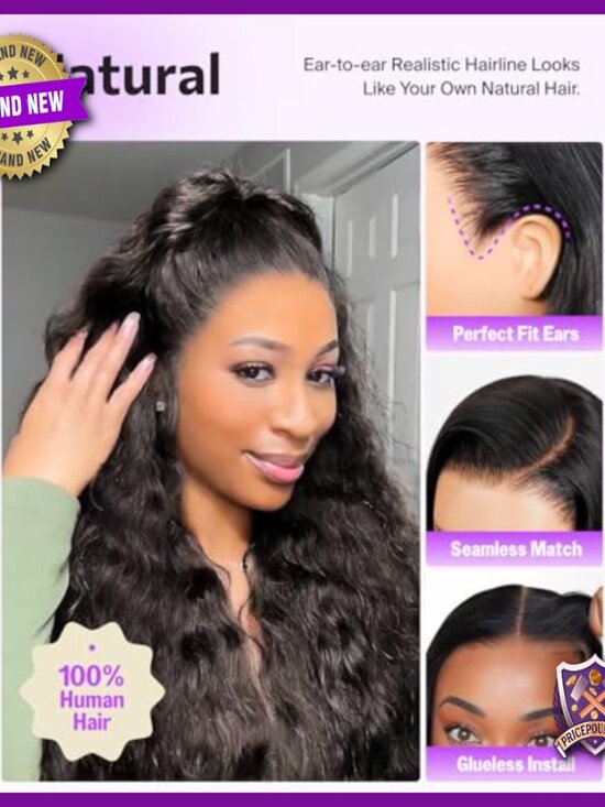 13x6 HD Lace Front Human Hair Wig 20 Inch Loose Wave Glueless main image 6